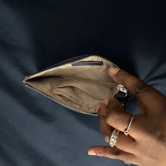 Michael Kors Navy Wristlet Clutch - Picture 3 of 4